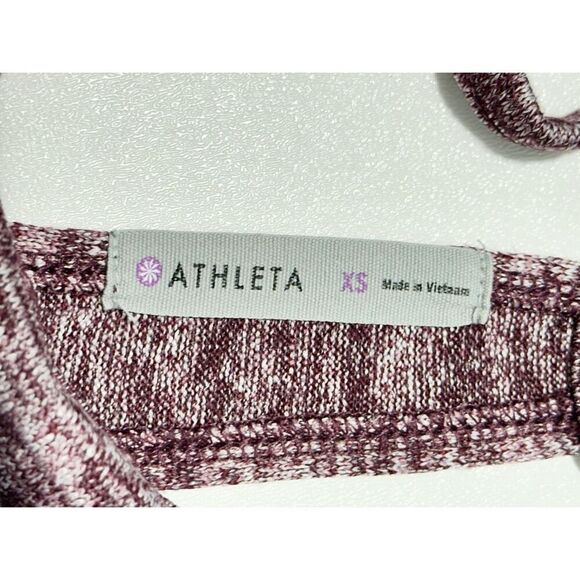 Athleta Gap Women's Pose Layer Top Cutout‎ Back Heather Purple Pink Marble XS - Picture 4 of 11